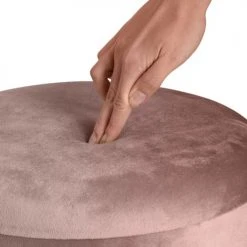 Tectake Poufs Pouf Coffre De Rangement Aspect Velours SARINA Effet Rose -Chaise Soldes 2024 pouf coffre de rangement aspect velours sarina effet rose 4