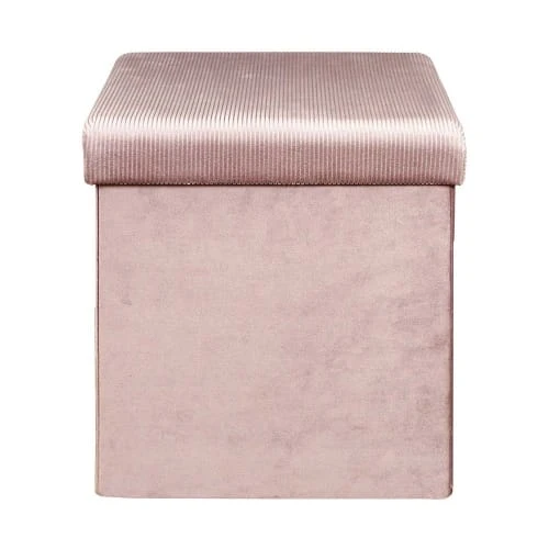 Pouf coffre de rangement rose poudré The Home Deco Factory Poufs Pouf Coffre De Rangement Rose Poudré -Chaise Soldes 2024 pouf coffre de rangement rose poudre 2