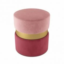 Potiron Paris Poufs Pouf Contemporain, Bicolore Vert Et Métal Or -Chaise Soldes 2024 pouf contemporain bicolore rouge