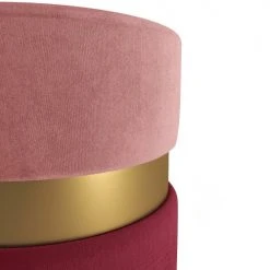 Potiron Paris Poufs Pouf Contemporain, Bicolore Rouge -Chaise Soldes 2024 pouf contemporain bicolore rouge 3