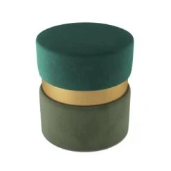 Potiron Paris Poufs Pouf Contemporain, Bicolore Rouge -Chaise Soldes 2024 pouf contemporain bicolore vert et metal or 5