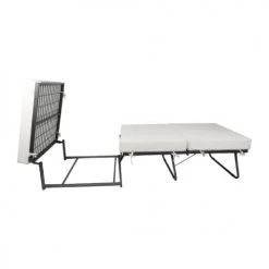 Dmora Poufs Pouf Convertible En Lit En Tissu Gris Tourterelle -Chaise Soldes 2024 pouf convertible en lit en tissu gris tourterelle 2