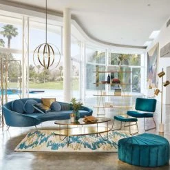 Maisons Du Monde Poufs Pouf Coquillage En Velours Bleu Et Pin -Chaise Soldes 2024 pouf coquillage en velours bleu et pin 1000 9 27 190800 5