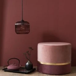 Maisons Du Monde Poufs Pouf Effet Velours Rose Et Doré -Chaise Soldes 2024 pouf effet velours rose et dore 1000 4 20 194688 3