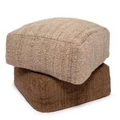 Bazar Bizar Poufs Pouf En Coton Beige -Chaise Soldes 2024 pouf en coton beige 5