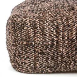 Bazar Bizar Poufs Pouf En Coton Noir Et Cuivre -Chaise Soldes 2024 pouf en coton noir et cuivre 3