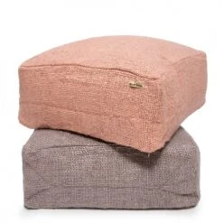 Bazar Bizar Poufs Pouf En Coton Rose -Chaise Soldes 2024 pouf en coton rose 2