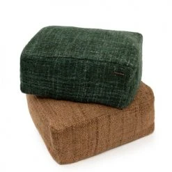 Bazar Bizar Poufs Pouf En Coton Vert -Chaise Soldes 2024 pouf en coton vert 2