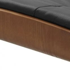 My New Design Repose-pieds Pouf En Cuir Et Chêne Naturel - Cuir Noir -Chaise Soldes 2024 pouf en cuir et chene naturel cuir noir 3