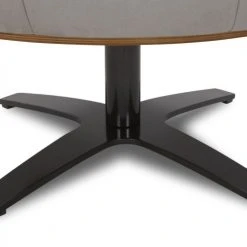 My New Design Repose-pieds Pouf En Microfibre Et Chêne Naturel - Microfibre Gris -Chaise Soldes 2024 pouf en microfibre et chene naturel microfibre gris 4