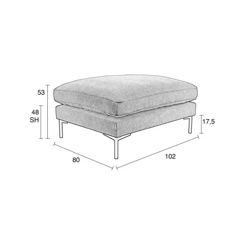 Pouf en tissu beige Zuiver Poufs Pouf En Tissu Beige -Chaise Soldes 2024 pouf en tissu beige 5