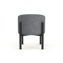 Potiron Paris Poufs Pouf En Tissu Gris, Pieds En Métal Noir -Chaise Soldes 2024 pouf en tissu gris pieds en metal noir 3