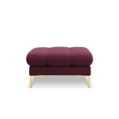 Micadoni Home Poufs Pouf En Tissu Structuré Rouge Foncé -Chaise Soldes 2024 pouf en tissu structure rouge fonce 1