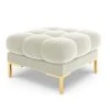 Micadoni Home Poufs Pouf En Velours Beige Clair