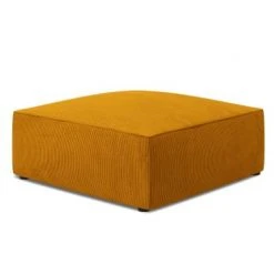 Micadoni Home Poufs Pouf En Velours Côtelé Jaune -Chaise Soldes 2024 pouf en velours cotele jaune 2