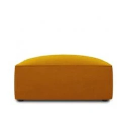 Micadoni Home Poufs Pouf En Velours Beige -Chaise Soldes 2024 pouf en velours jaune 1