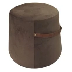 Nordlys Poufs Pouf En Velours Bleu Avec Corde -Chaise Soldes 2024 pouf en velours marron avec corde 1