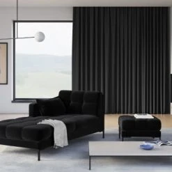 Gazebo Parts Direct Sales Store -Chaise Soldes 2024 pouf en velours noir 1