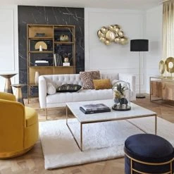 Maisons Du Monde Poufs Pouf En Velours Noir Et Métal Doré -Chaise Soldes 2024 pouf en velours noir et metal dore 1000 15 30 202570 8