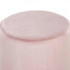 Beliani Poufs Pouf En Velours Rose -Chaise Soldes 2024 pouf en velours rose 2