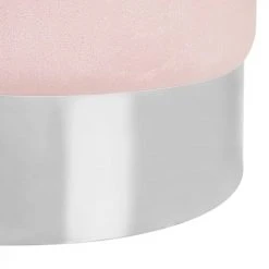 Beliani Poufs Pouf En Velours Rose -Chaise Soldes 2024 pouf en velours rose 3