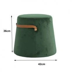 Nordlys Poufs Pouf En Velours Vert Avec Corde -Chaise Soldes 2024 pouf en velours vert avec corde 1