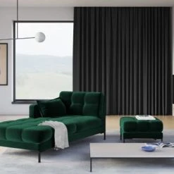 Gazebo Parts Direct Sales Store -Chaise Soldes 2024 pouf en velours vert bouteille 3