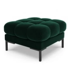 Micadoni Home Poufs Pouf En Velours Vert Bouteille -Chaise Soldes 2024 pouf en velours vert bouteille 5