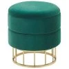 Beliani Poufs Pouf En Velours Vert Foncé Avec Rangement