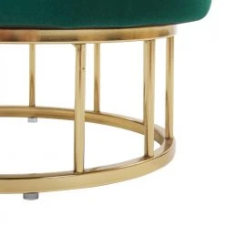 Beliani Poufs Pouf En Velours Vert Foncé Avec Rangement -Chaise Soldes 2024 pouf en velours vert fonce avec rangement 4