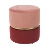Drawer Poufs Pouf En Velours Vieux Rose Et Bordeaux