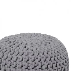 Beliani Poufs Pouf Gris Foncé 40 X 25 Cm -Chaise Soldes 2024 pouf gris fonce 40 x 25 cm 2