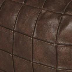 Maisons Du Monde Poufs Pouf Imitation Cuir Marron -Chaise Soldes 2024 pouf imitation cuir marron 1000 7 39 222792 3