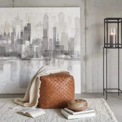 Maisons Du Monde Poufs Pouf Imitation Cuir Marron -Chaise Soldes 2024 pouf imitation cuir marron 1000 9 0 222794 5