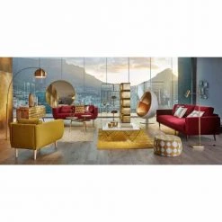 Maisons Du Monde Poufs Pouf Jacquard De Velours Moutarde Et Beige -Chaise Soldes 2024 pouf jacquard de velours moutarde et beige 1000 6 1 165518 3