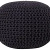 Beliani Poufs Pouf Noir 50 X 35 Cm
