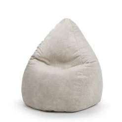 Sitting Point Poufs Pouf Poire Aspect Cuir Vielli Gris 70x110 -Chaise Soldes 2024 pouf poire aspect cuir vielli beige 70x110 1