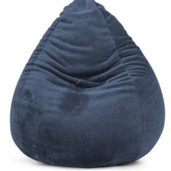 Sitting Point Poufs Pouf Poire XL D'intérieur Fourrure Douce Moutarde 70x110cm -Chaise Soldes 2024 pouf poire xl d interieur fourrure douce bleu 70x110cm 1