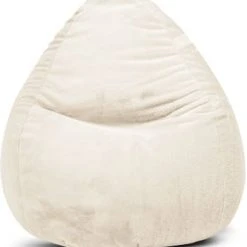 Sitting Point Poufs Pouf Poire XXL D'intérieur Fourrure Douce Gris Clair 80x130cm -Chaise Soldes 2024 pouf poire xxl d interieur fourrure douce beige 80x130cm 2