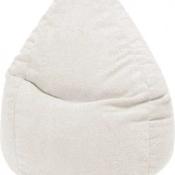 Sitting Point Poufs Pouf Poire XXL D'intérieur Fourrure Douce Beige 80x130cm