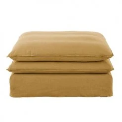 Maisons Du Monde Poufs Pouf Pour Canapé Modulable En Lin Ocre