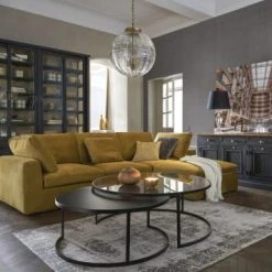 Maisons Du Monde Poufs Pouf Pour Canapé Modulable En Velours Jaune -Chaise Soldes 2024 pouf pour canape modulable en velours jaune 1000 0 15 209525 6