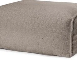 Sitting Point Poufs Pouf Repose Pied Carré Fourrure Douce Beige 55x65x35cm -Chaise Soldes 2024 pouf repose pied carre fourrure douce taupe 55x65x35cm