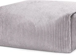 Sitting Point Poufs Pouf Repose Pied Carré Velours Grosse Cote Gris Anthracite 55x65x35cm -Chaise Soldes 2024 pouf repose pied carre velours grosse cote gris clair 55x65x35cm