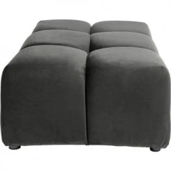 Kare Design Poufs Pouf Repose-pieds En Velours Gris -Chaise Soldes 2024 pouf repose pieds en velours gris 5