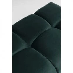 Kare Design Poufs Pouf Repose-pieds En Velours Vert Foncé -Chaise Soldes 2024 pouf repose pieds en velours vert fonce 2