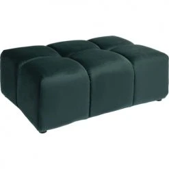 Kare Design Poufs Pouf Repose-pieds En Velours Vert Foncé -Chaise Soldes 2024 pouf repose pieds en velours vert fonce 3