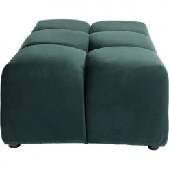 Kare Design Poufs Pouf Repose-pieds En Velours Vert Foncé -Chaise Soldes 2024 pouf repose pieds en velours vert fonce 4