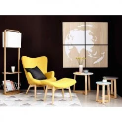 Maisons Du Monde Assises Pouf Repose-pieds Style Scandinave Jaune -Chaise Soldes 2024 pouf repose pieds style scandinave jaune 1000 16 36 138821 10