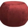 Sitting Point Poufs Pouf Rond D'intérieur En Velours Bordeaux